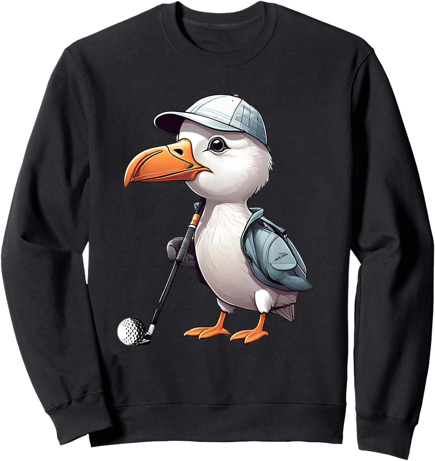 Funny Golfer Albatross Bird Golf Player Game Gift Men Women Sweatshirt - Sweatshirt | Black