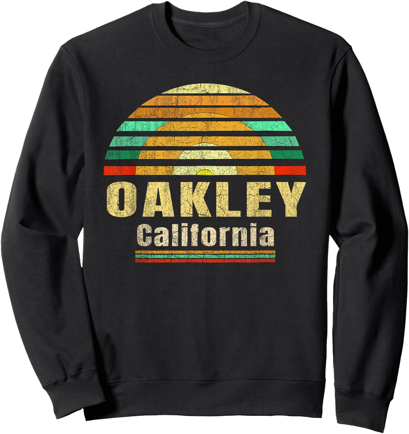 Oakley CA California Home Vintage Gift Retro Sunset Shir Sweatshirt - Sweatshirt | Black