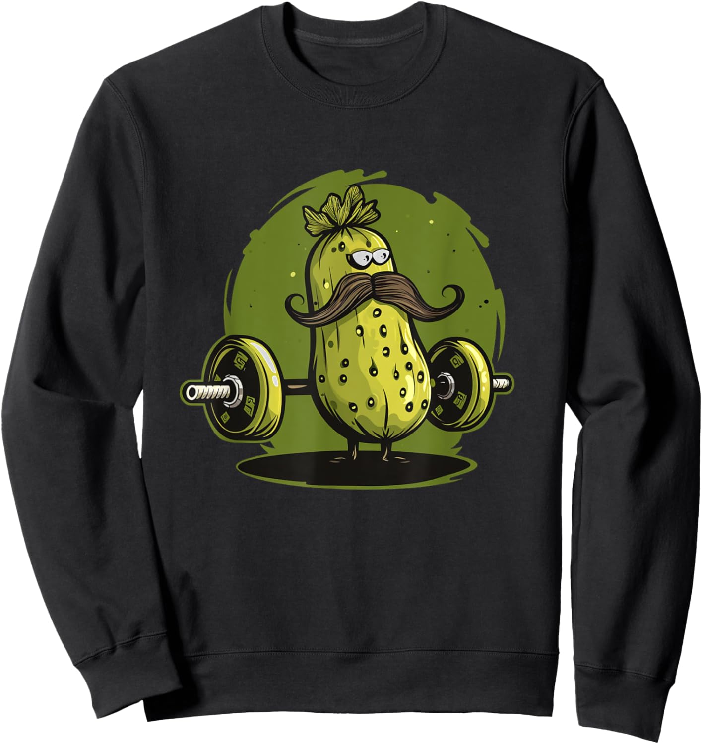Cool weightlifting pickle costume for pickles and gym lovers Sweatshirt - Sweatshirt | Black