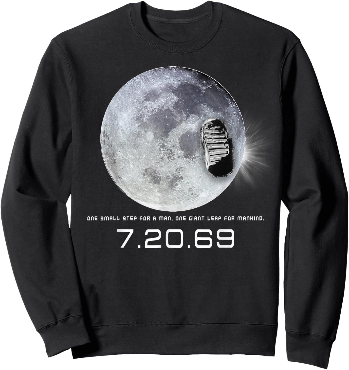 APOLLO 11 MOON Landing One Small Step Sweatshirt - Sweatshirt | Black