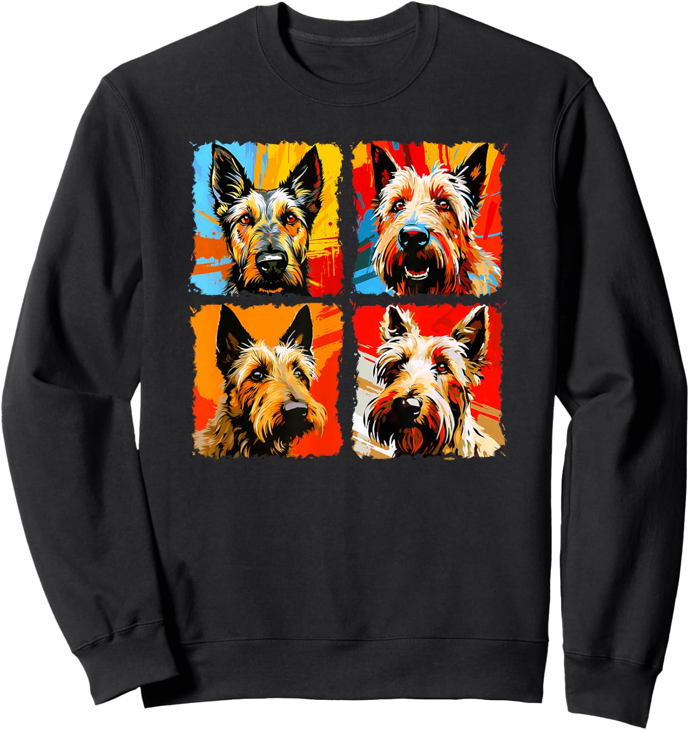 Berger Picard Pop Art Colorful Drawing Painting Sweatshirt - Sweatshirt | Black