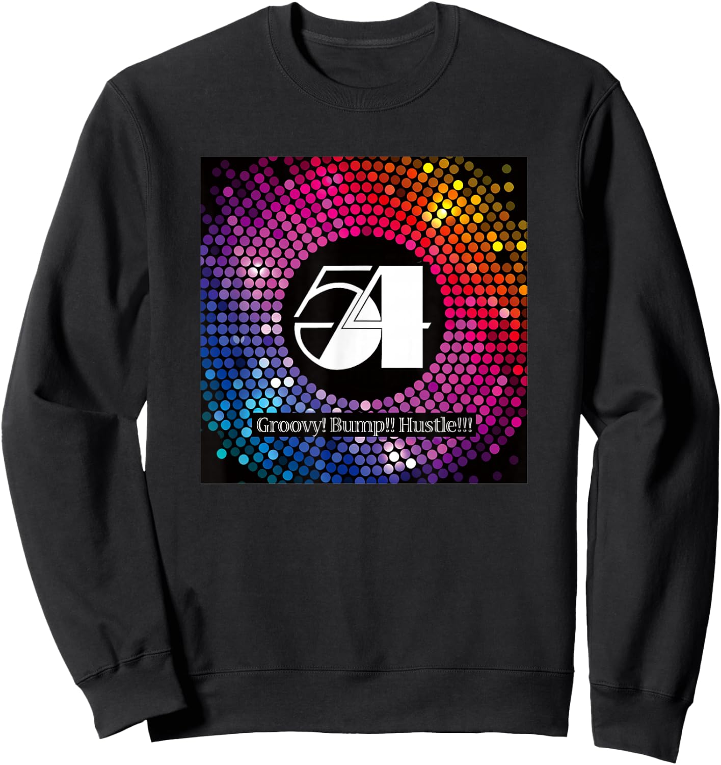 Disco Freaks Store Men's Studio 54 Retro Disco Black Graphic , Small, Short Sleeve, , Classic Fit, Lightweight Sweatshirt - Sweatshirt | Black