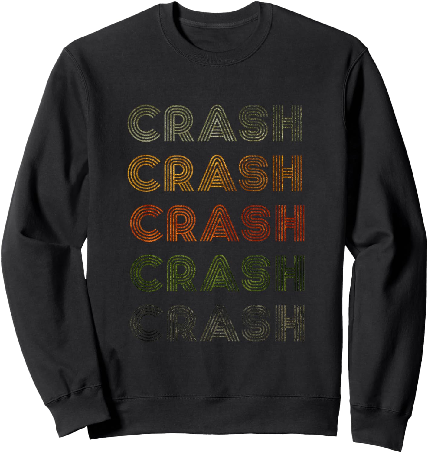 Love Heart Crash Grunge Vintage Style Black Crash Sweatshirt - Sweatshirt | Black