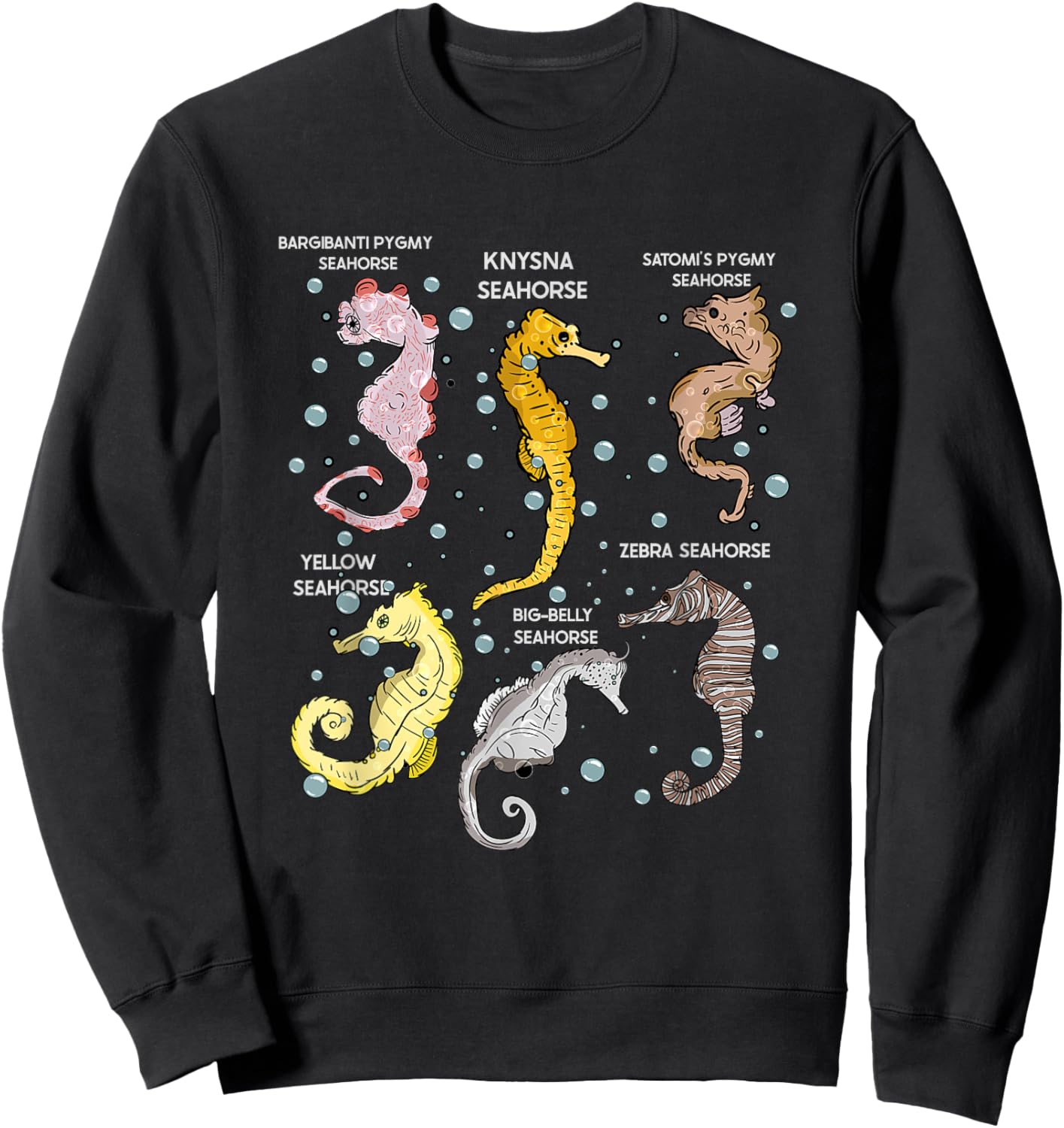Seahorses Lover Aquarist Marine Biology Seahorse Sweatshirt - Sweatshirt | Black