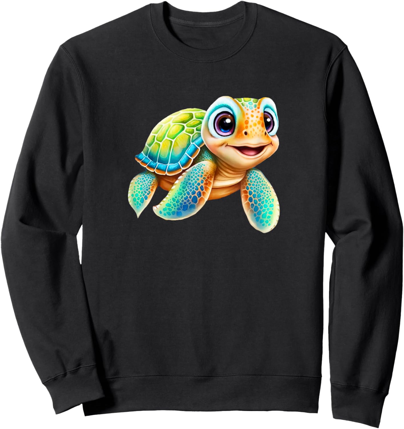 Cute Baby Sea Turtle design Sweatshirt - Sweatshirt | Black