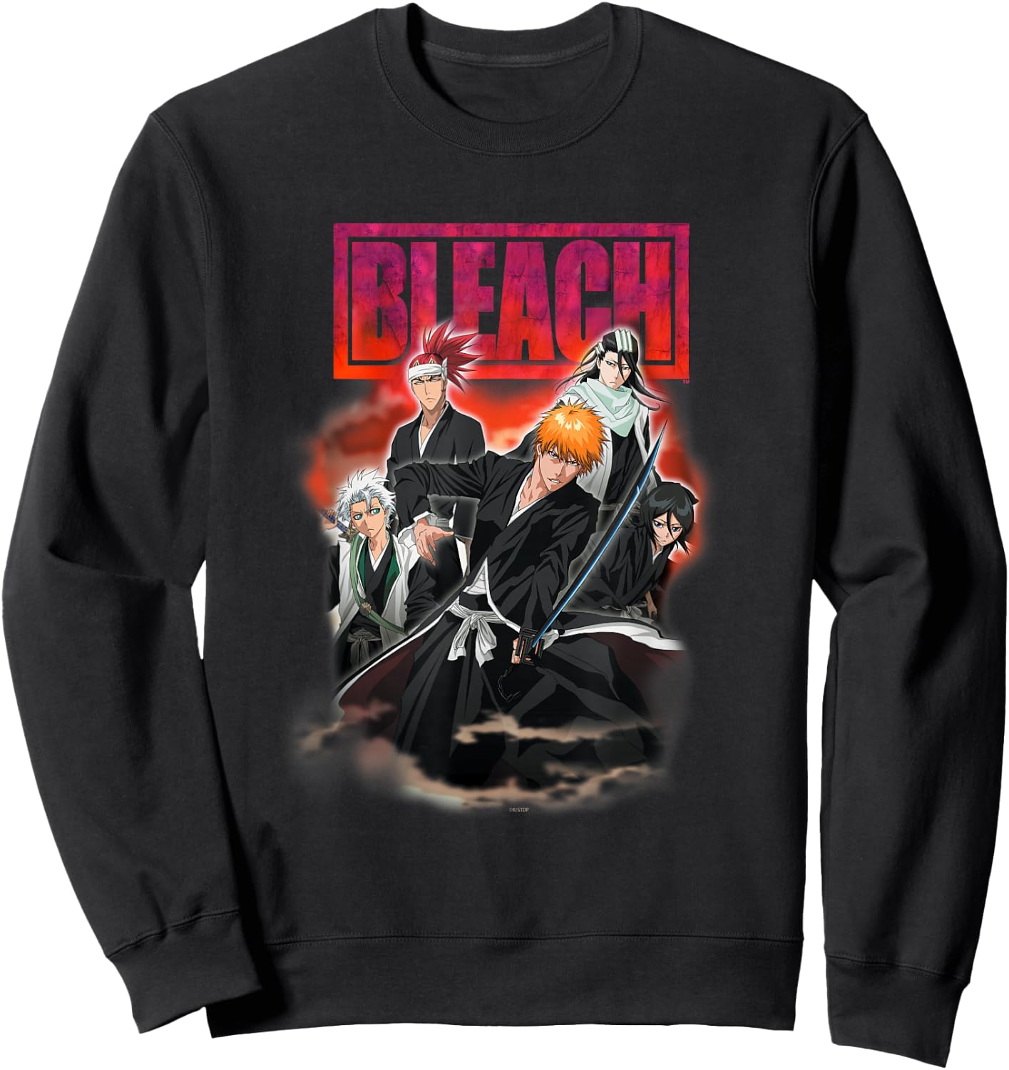 Bleach Portrait Group Smoke Anime Sweatshirt - Sweatshirt | Black
