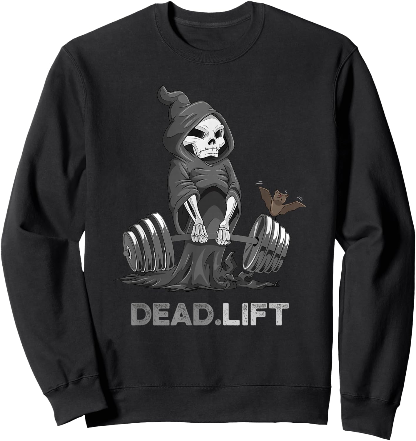 Death Deadlift Shirt Bodybuilder Powerlifting Funny Gym Sweatshirt - Sweatshirt | Black