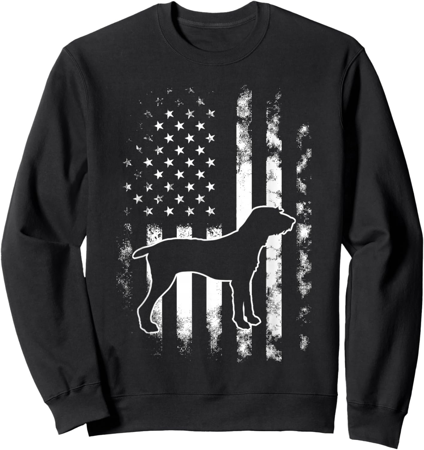 American US Flag Pudelpointer Sweatshirt - Sweatshirt | Black