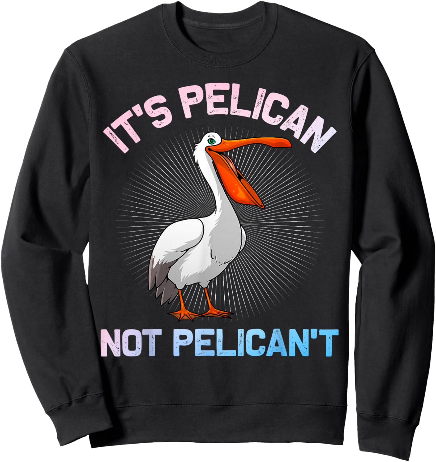 Cool Pelican Art Women Animal Bird Lover Pelican Sweatshirt - Sweatshirt | Black