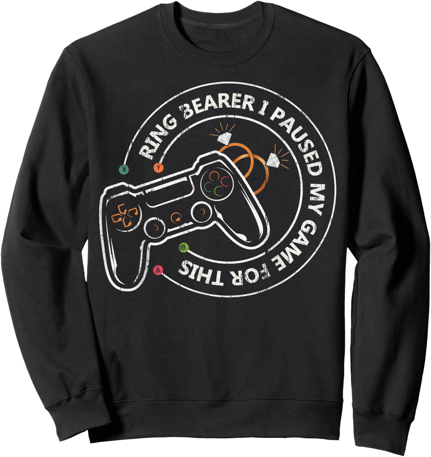 Ring Bearer I Paused My Game For This Sweatshirt - Sweatshirt | Black