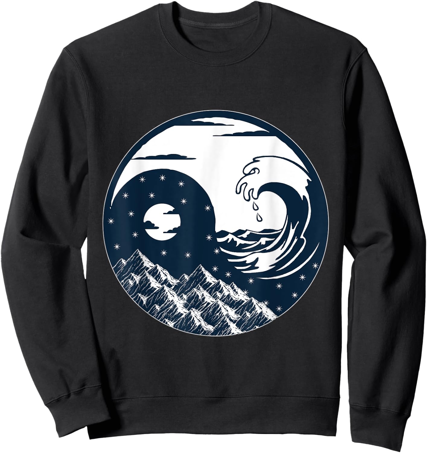Yin Yang Chinese Or Nature Lover Sweatshirt - Sweatshirt | Black