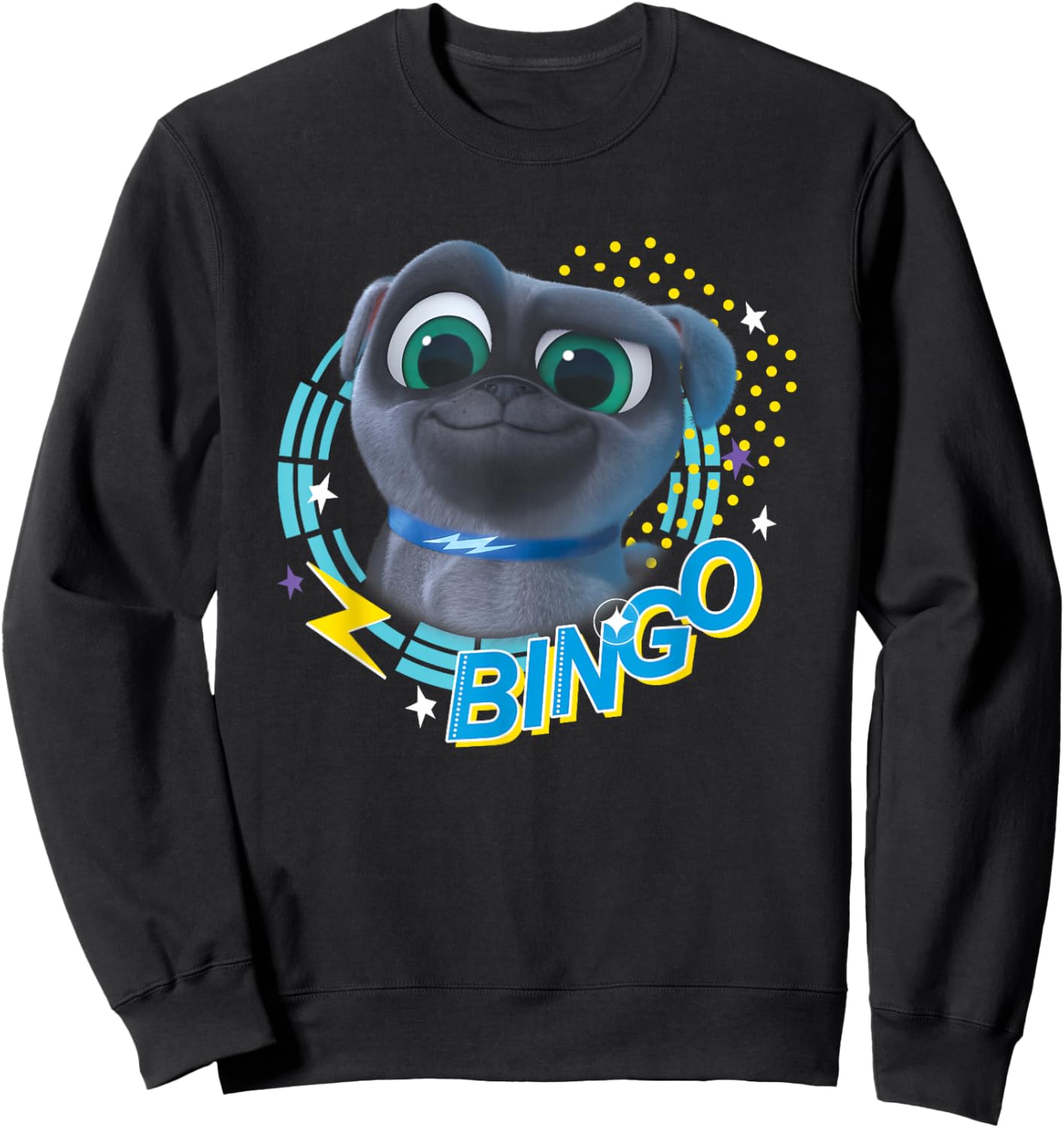 Disney Puppy Dog Pals Awesome Bingo Big Chest Portrait Sweatshirt - Sweatshirt | Black