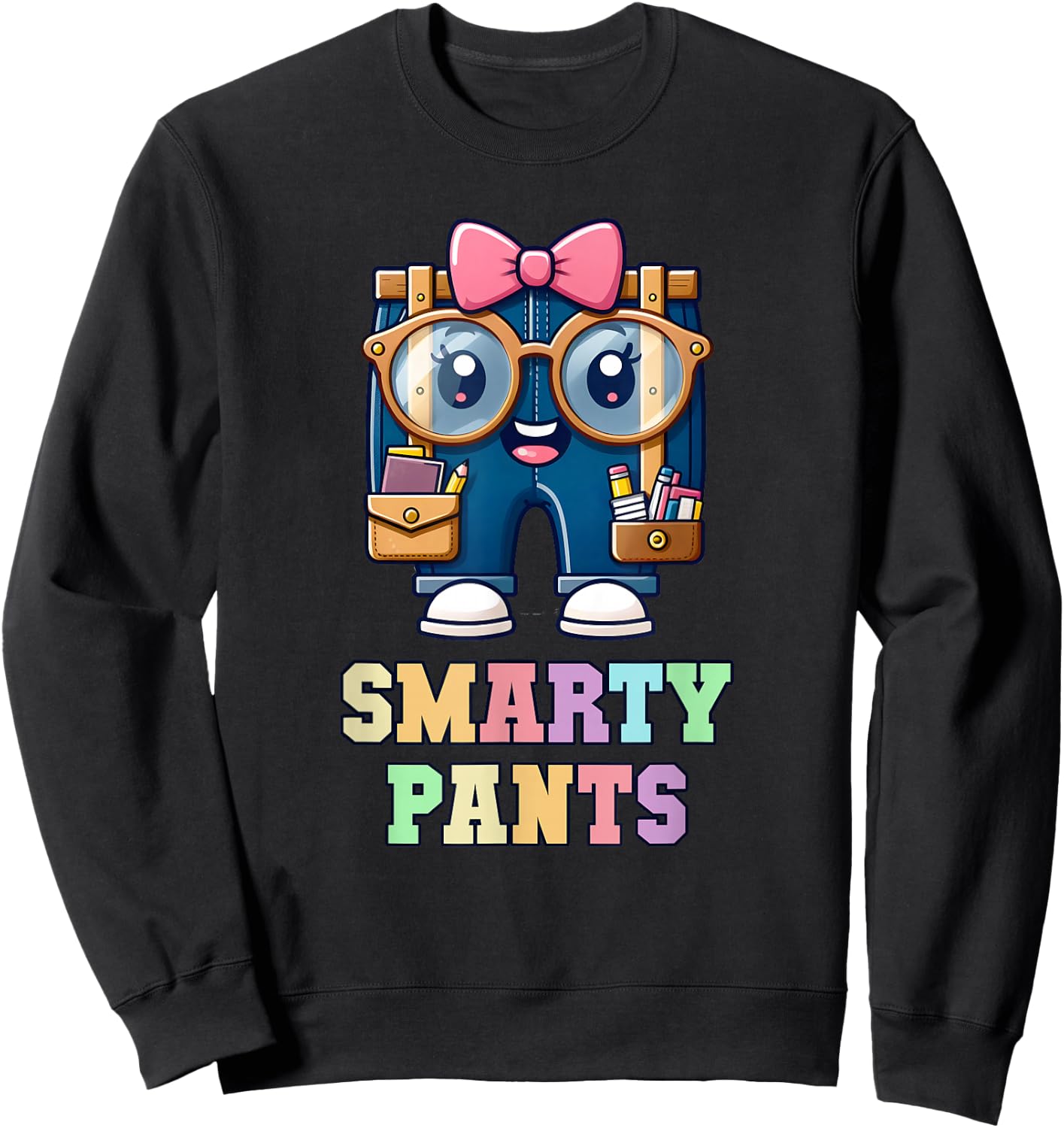 Sarcastic Little MISS SMARTY PANTS Graduation Alumni Game On Sweatshirt - Sweatshirt | Black