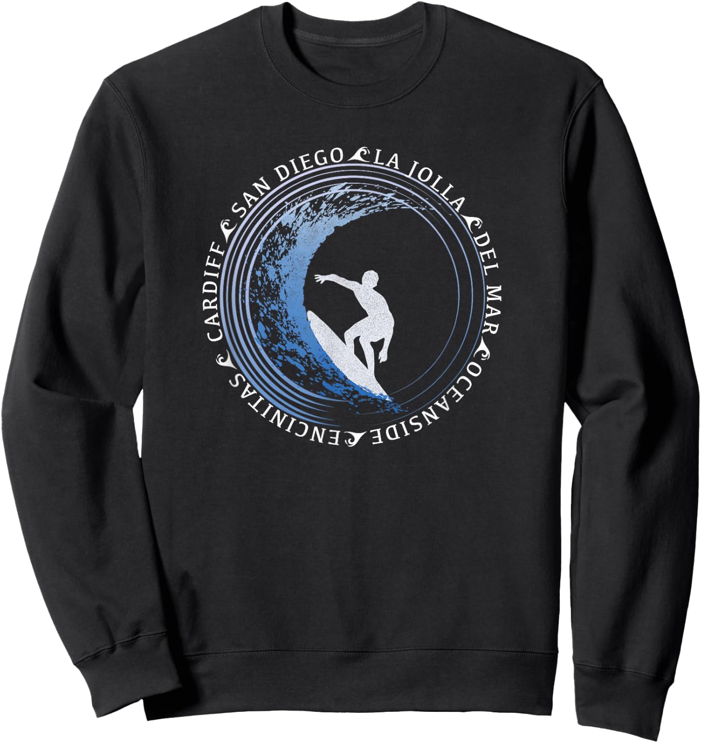 San Diego Surf/San Diego Beach Gift Sweatshirt - Sweatshirt | Black