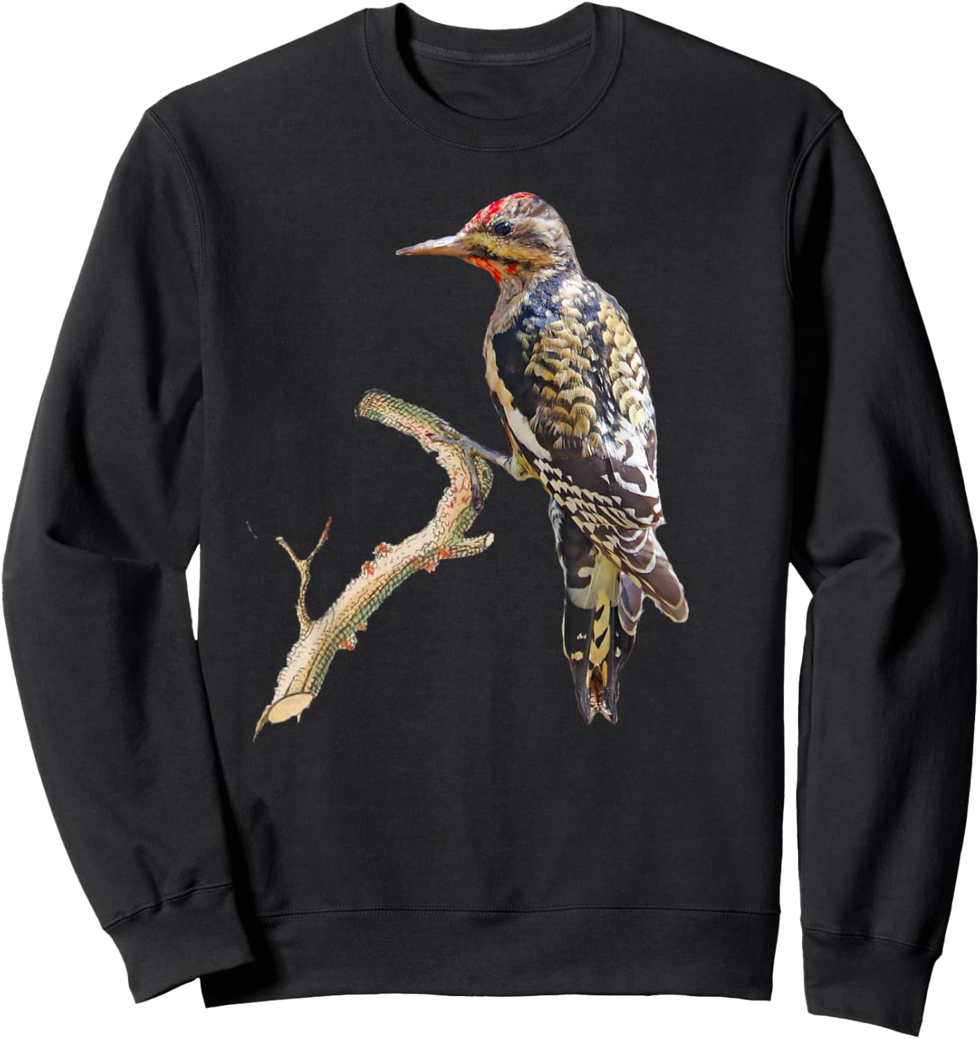 Yellow-bellied Sapsucker Woodpecker Bird Sweatshirt - Sweatshirt | Black