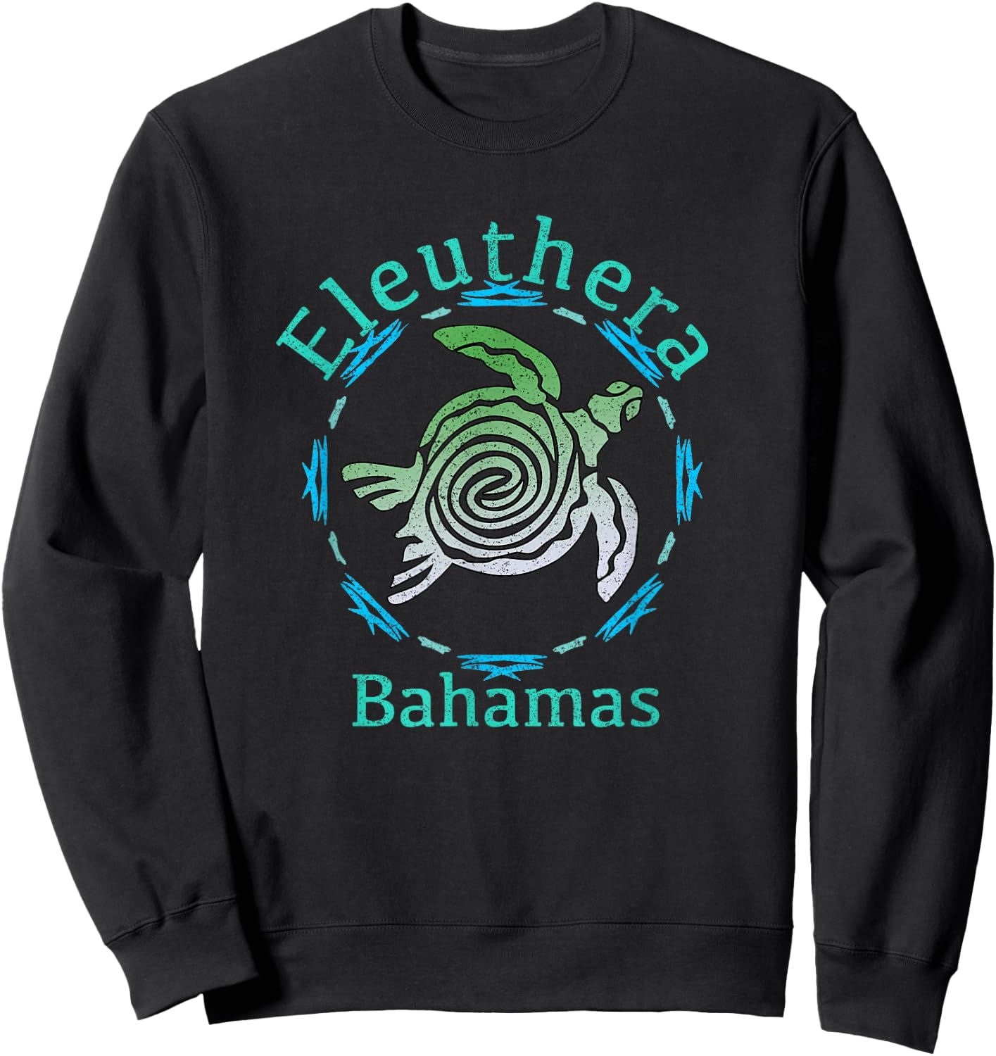 Eleuthera Vintage Tribal Turtle Gift Sweatshirt - Sweatshirt | Black