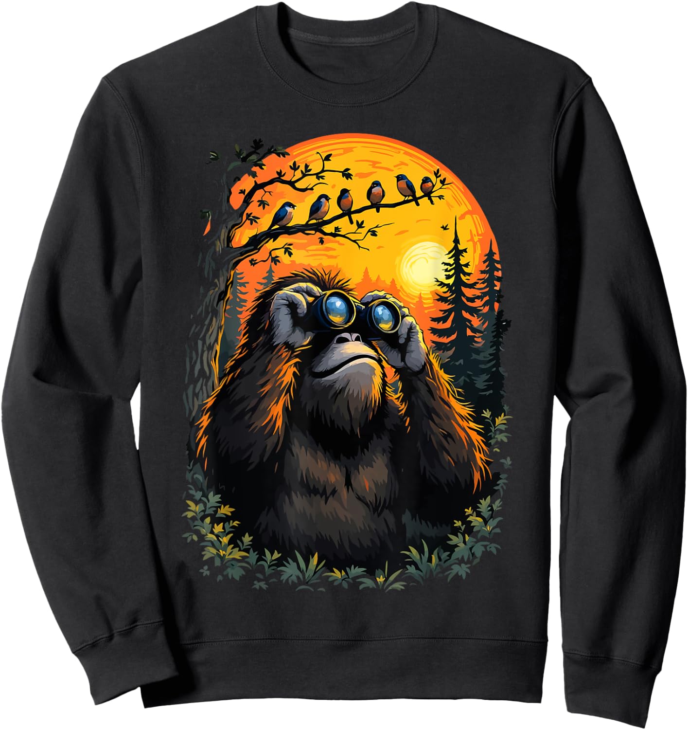 Wild Bird Watching Funny Bird Nature Adventure Explorers Sweatshirt - Sweatshirt | Black