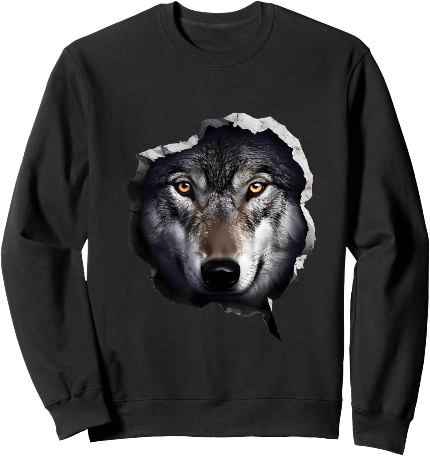 Wolf Face Sweatshirt - Sweatshirt | Black