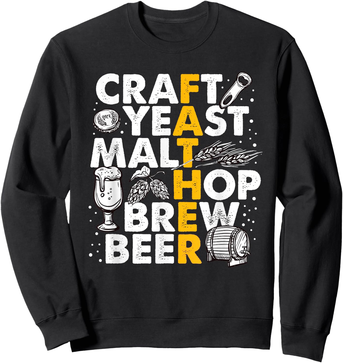 Brew Dad Beer Brewer Brewing Father Gift Sweatshirt - Sweatshirt | Black