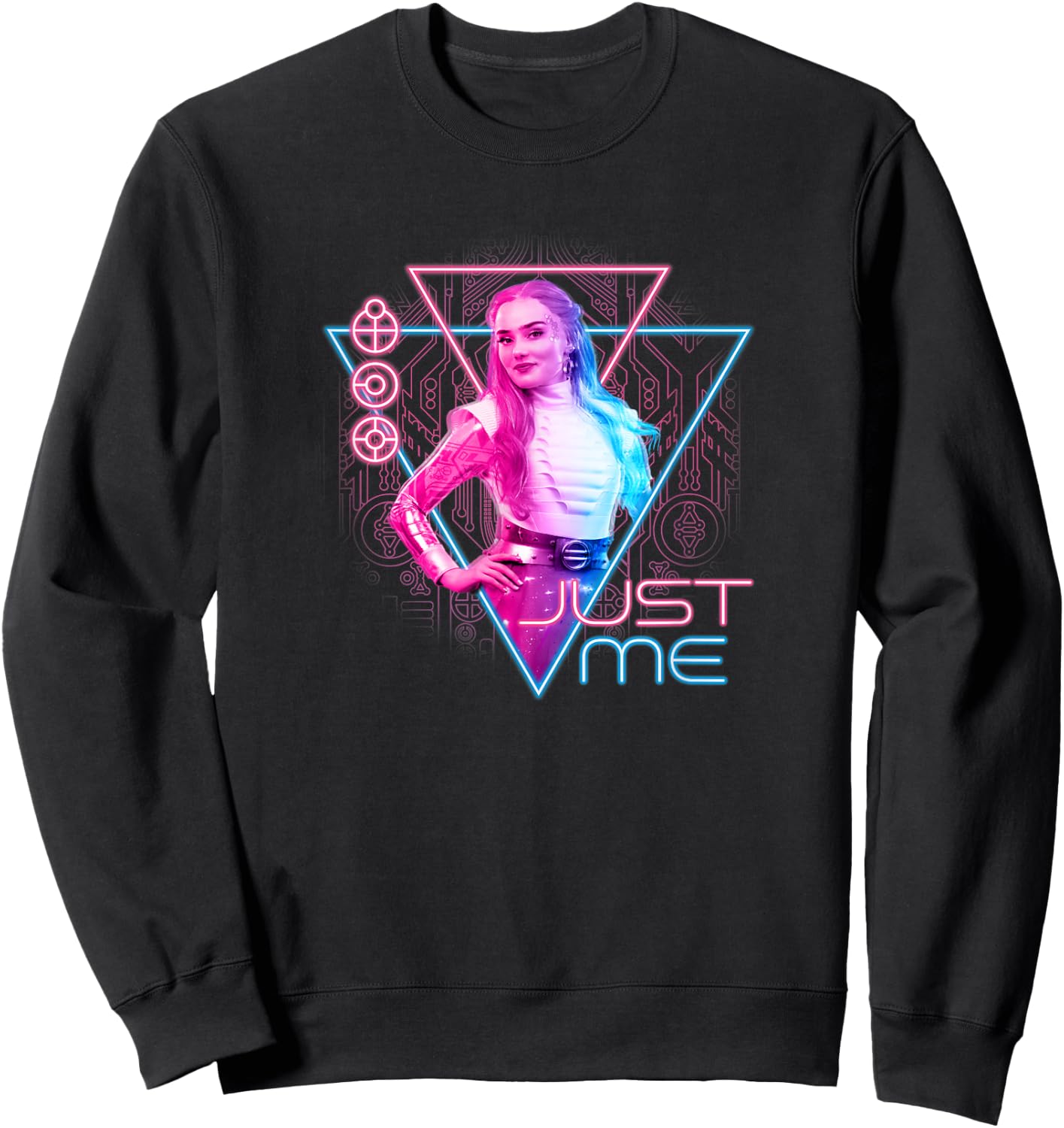 Disney Zombies 3 Addison Neon Just Me Design Sweatshirt - Sweatshirt | Black