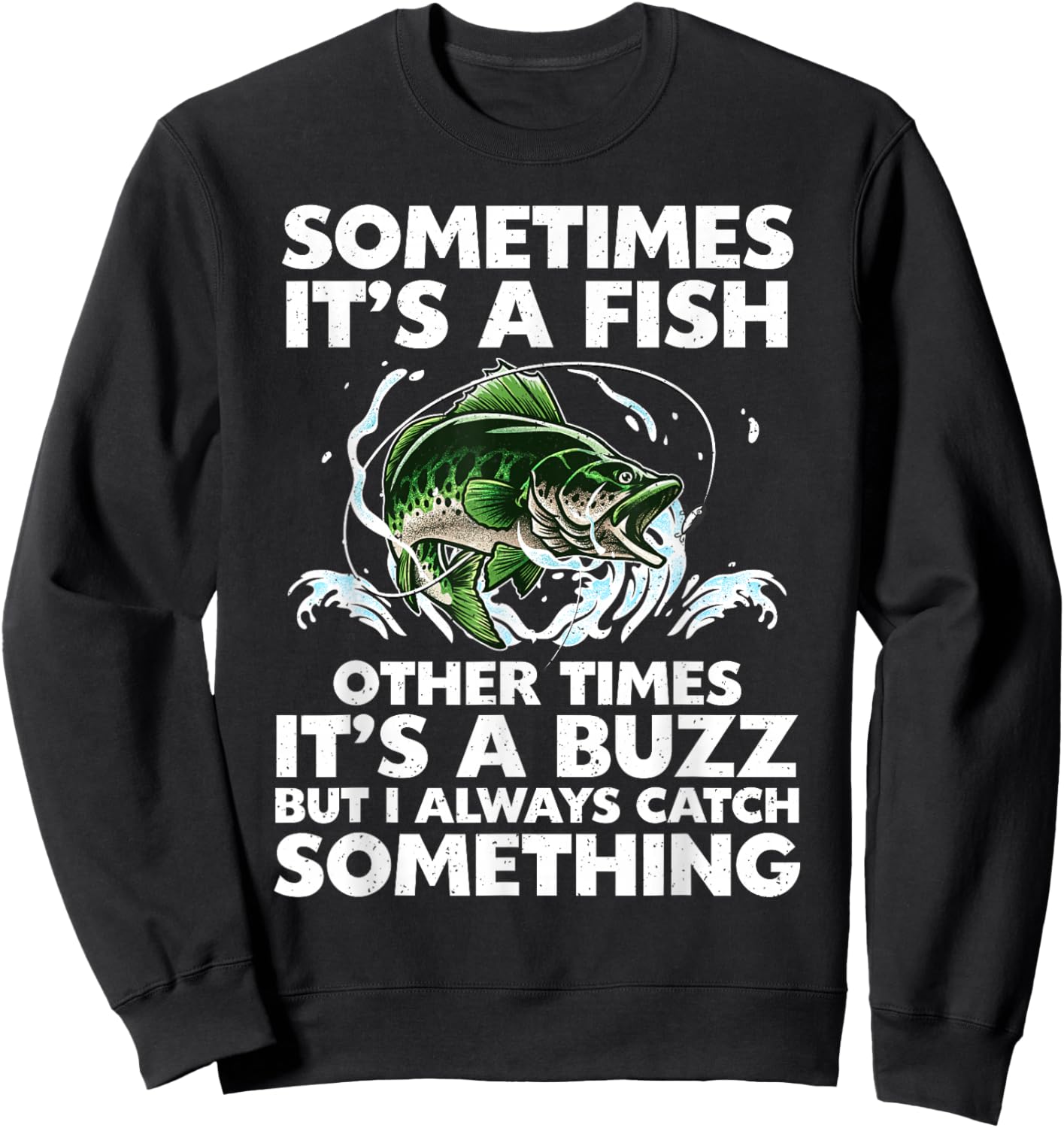 Cool Fishing Design Women Fishing Rod Fish Fisherman Sweatshirt - Sweatshirt | Black