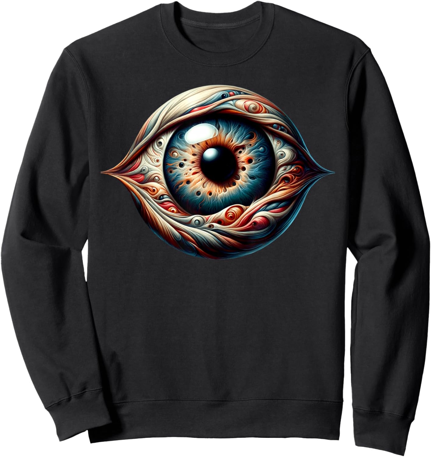 Eyeball Creepy Eye Sweatshirt - Sweatshirt | Black