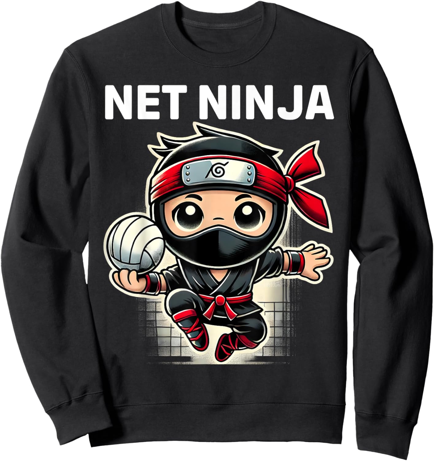 Net Ninja Volleyball Martial Arts Sport Sweatshirt - Sweatshirt | Black