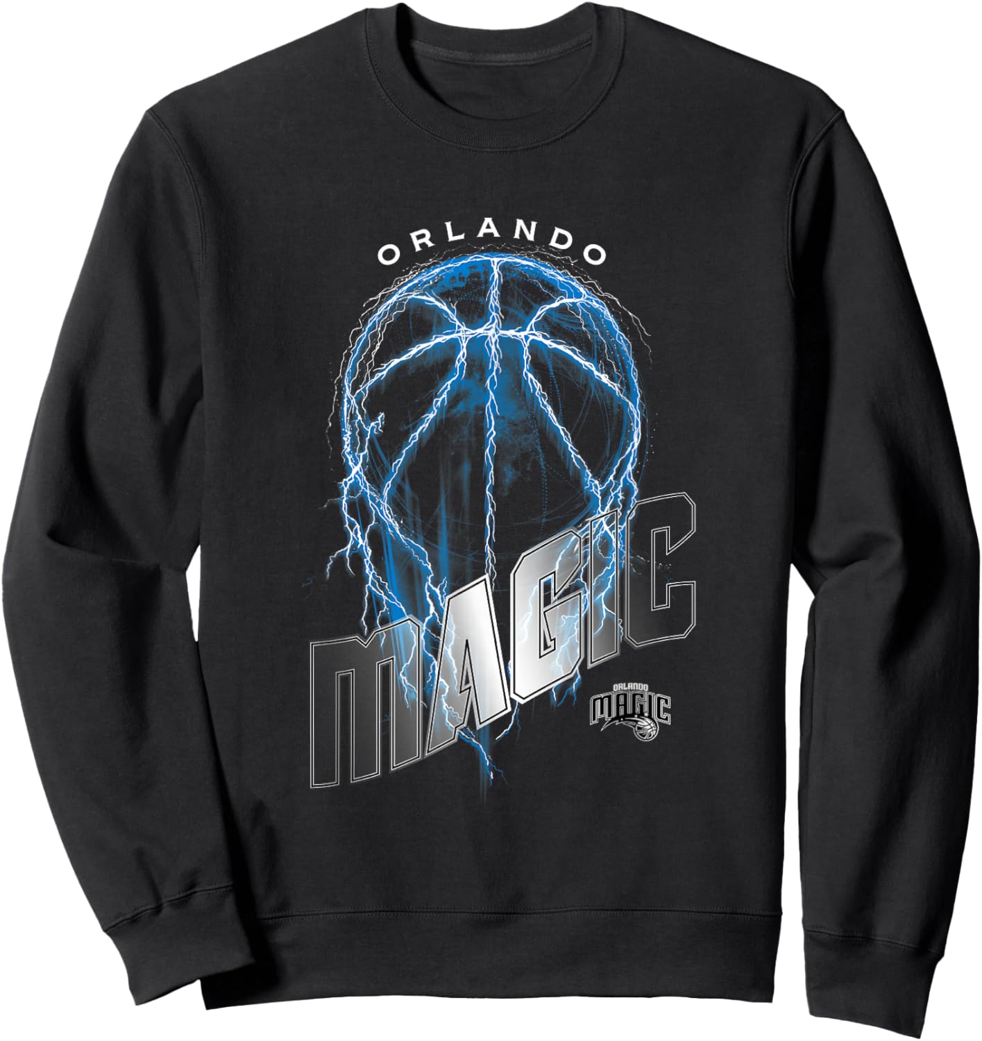 NBA Orlando Magic Lightning Bolt Basketball Logo Sweatshirt - Sweatshirt | Black