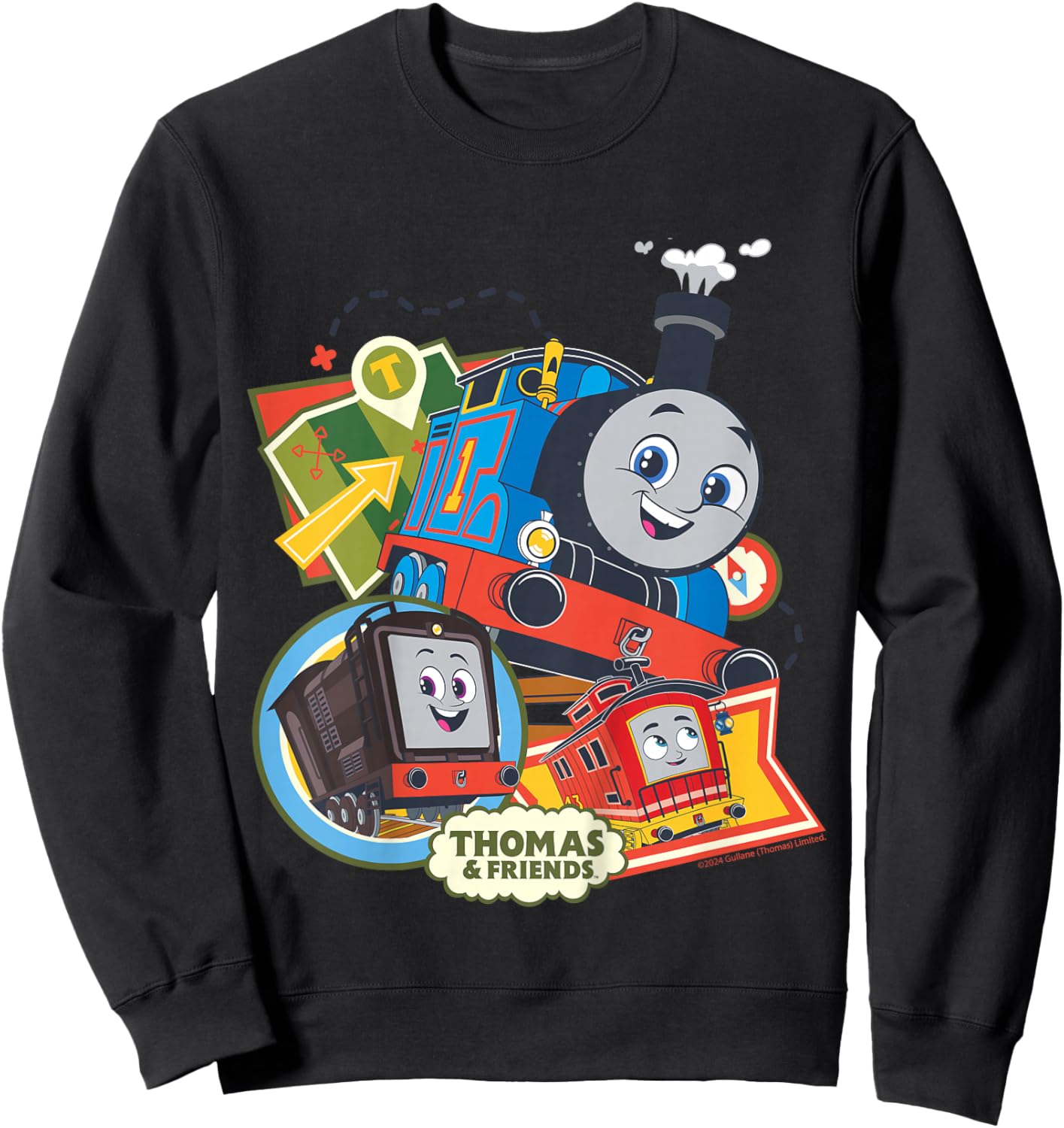 Thomas & Friends - Adventure Together Sweatshirt - Sweatshirt | Black