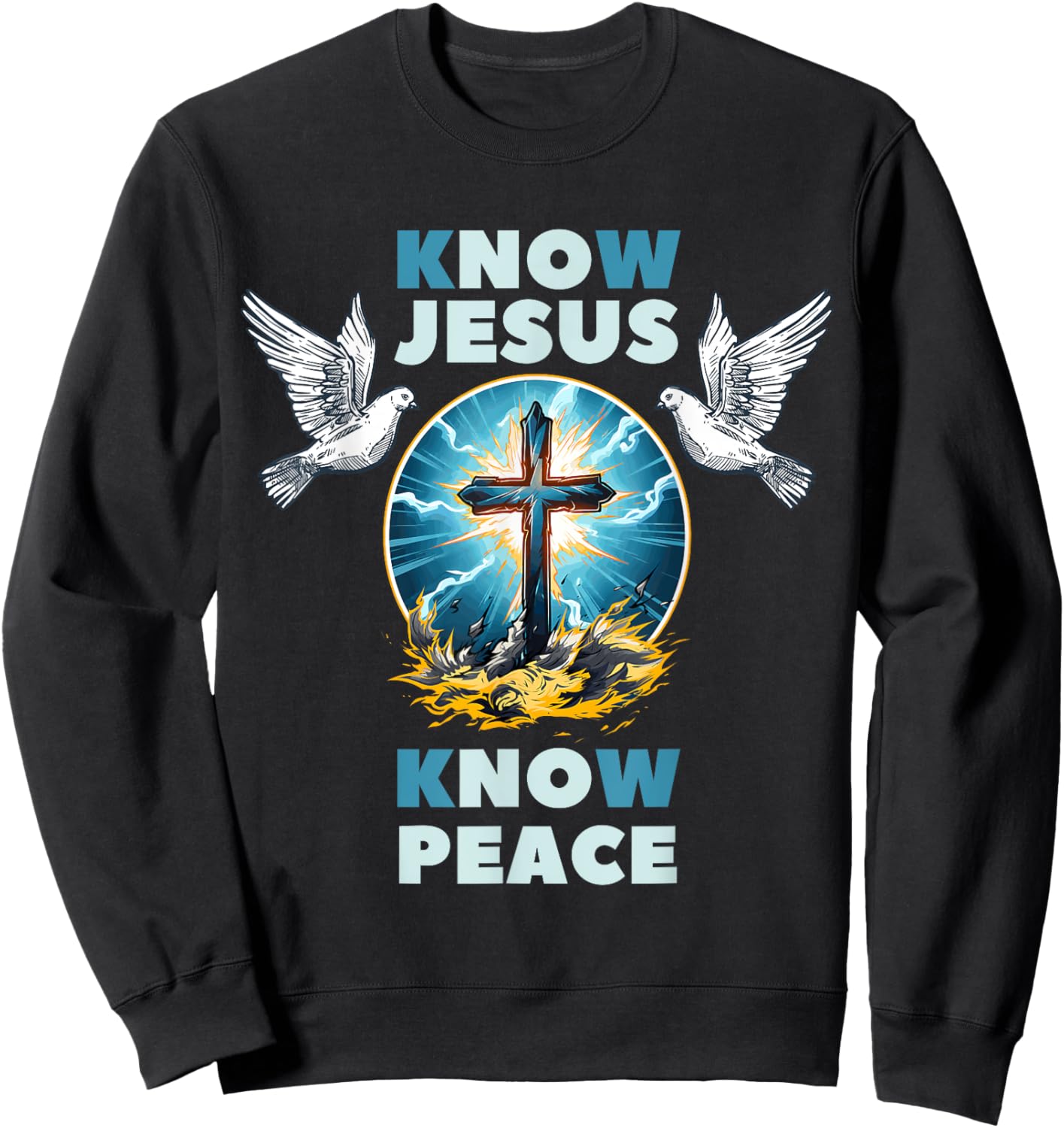 No Jesus No Peace Spiritually Focused Christianity Sweatshirt - Sweatshirt | Black