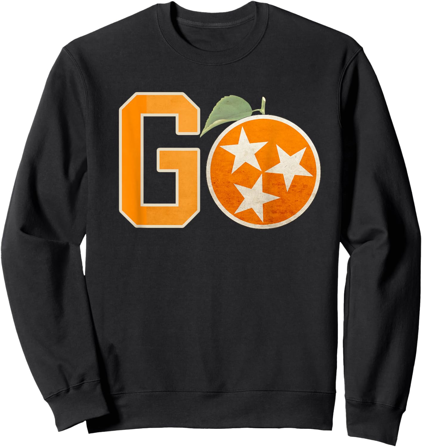 Tennessee Flag Vintage Football Fan Orange And White Gift Sweatshirt - Sweatshirt | Black
