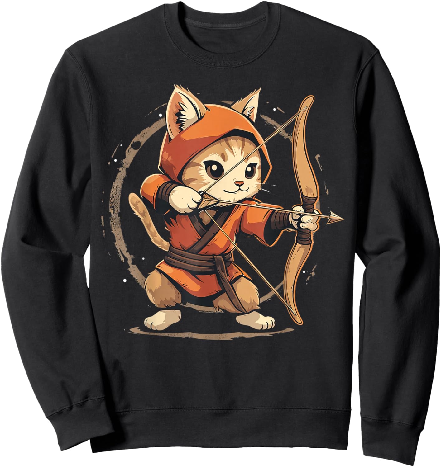 Archer Cat on Archery Women Kids Sweatshirt - Sweatshirt | Black
