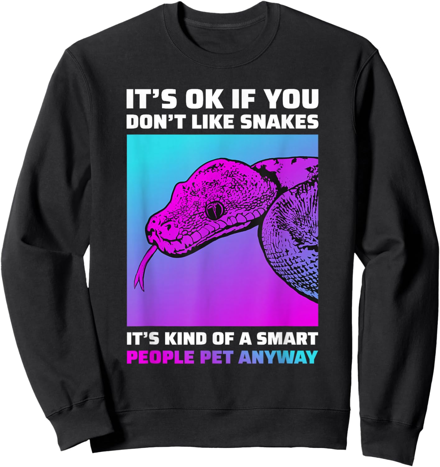 Funny Snake Lover Python Boa Cornsnake Sweatshirt - Sweatshirt | Black