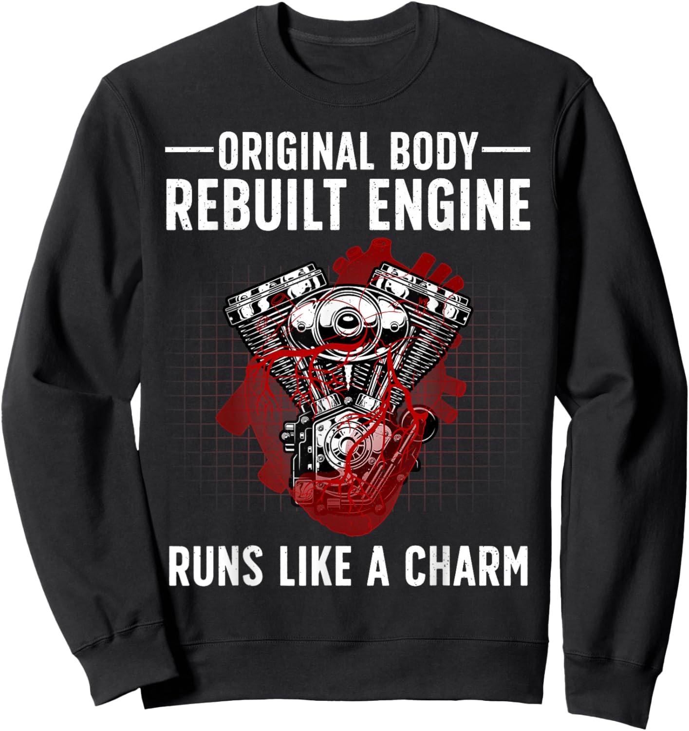 Open Heart Surgery Art Men Women After Transplant Recovery Sweatshirt - Sweatshirt | Black