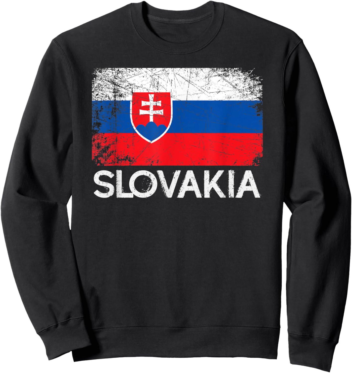 Slovak Flag | Vintage Made In Slovakia Gift Sweatshirt - Sweatshirt | Black