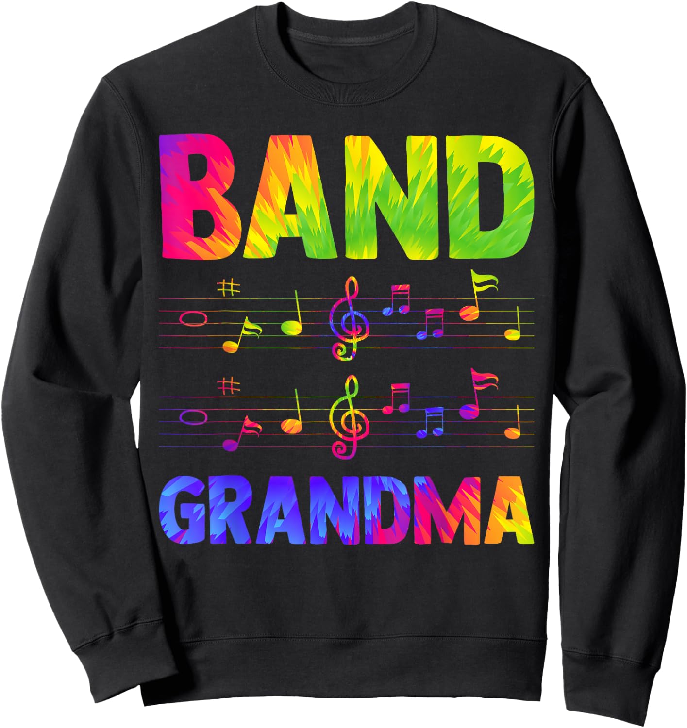 Band Grandma Marching Band Grandma Marching Band Grandmother Sweatshirt - Sweatshirt | Black