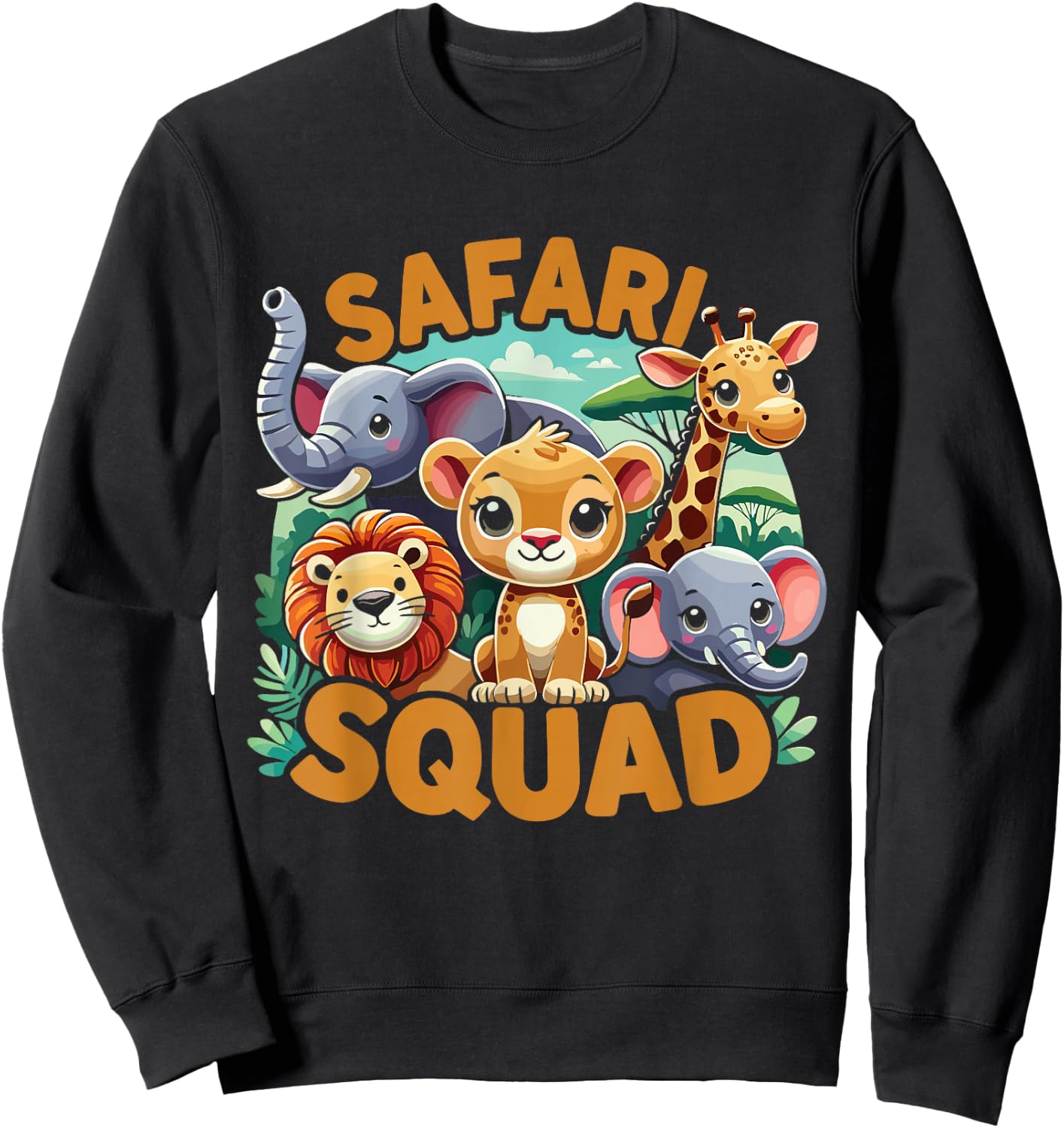 Safari Squad Animals Wildlife Africa Sweatshirt - Sweatshirt | Black