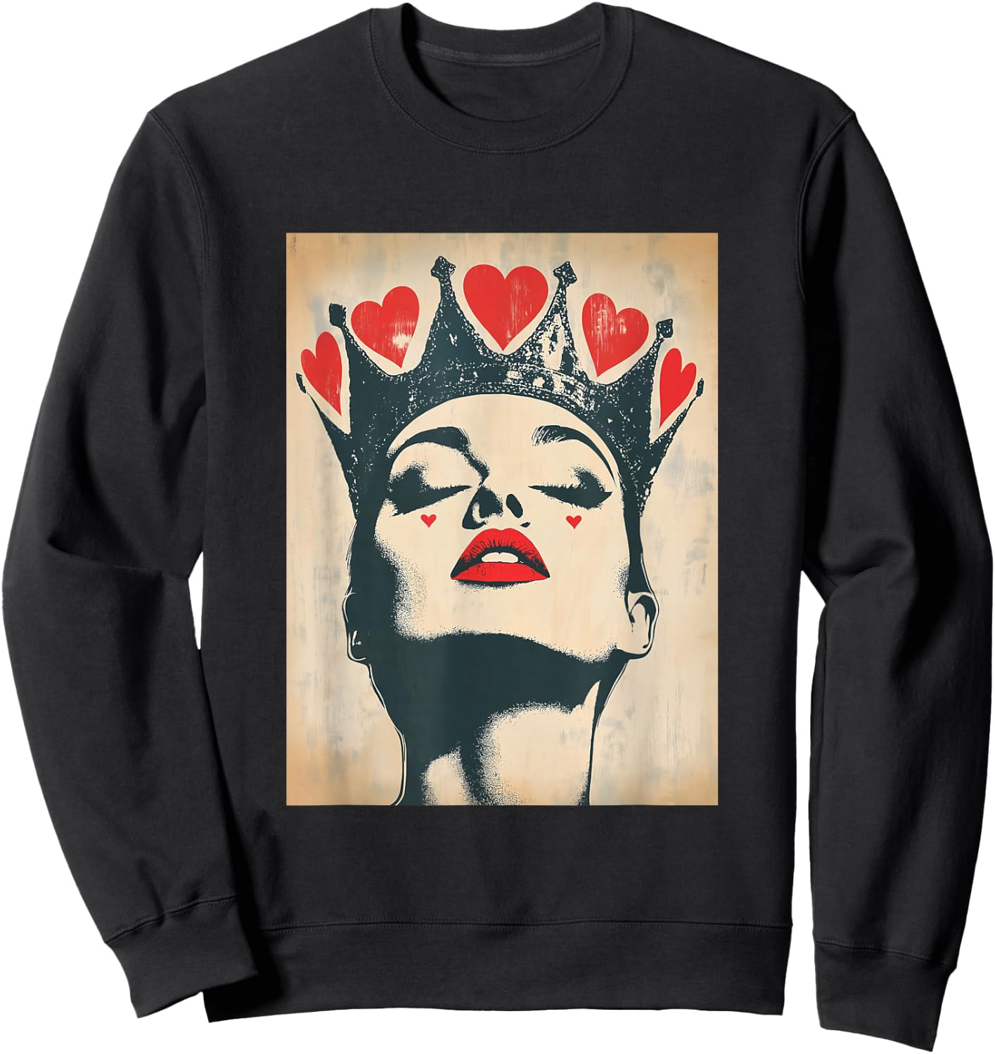 Queen of Hearts Sweatshirt - Sweatshirt | Black
