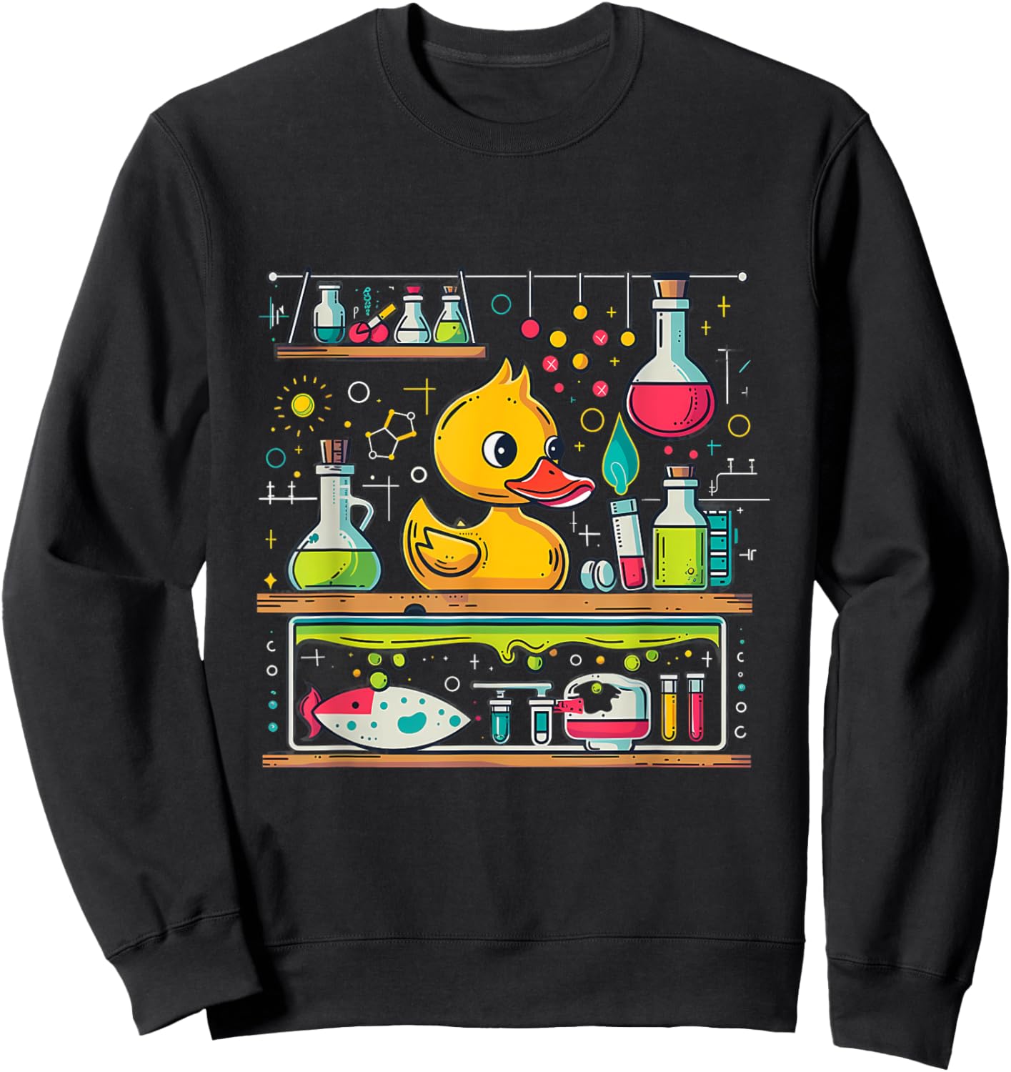 Rubber Duck Science Teacher Rubber Duckie Chemistry Physics Sweatshirt - Sweatshirt | Black