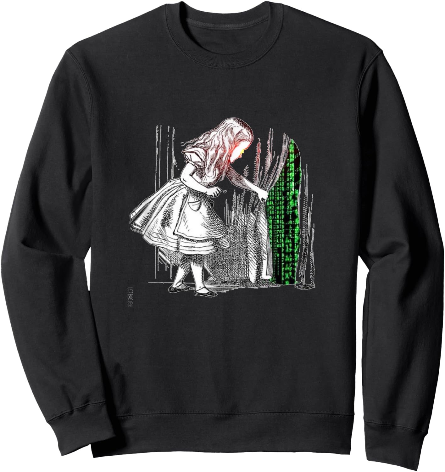 Bitcoin Girl Woman Child Matrix Laser Eyes Sweatshirt - Sweatshirt | Black