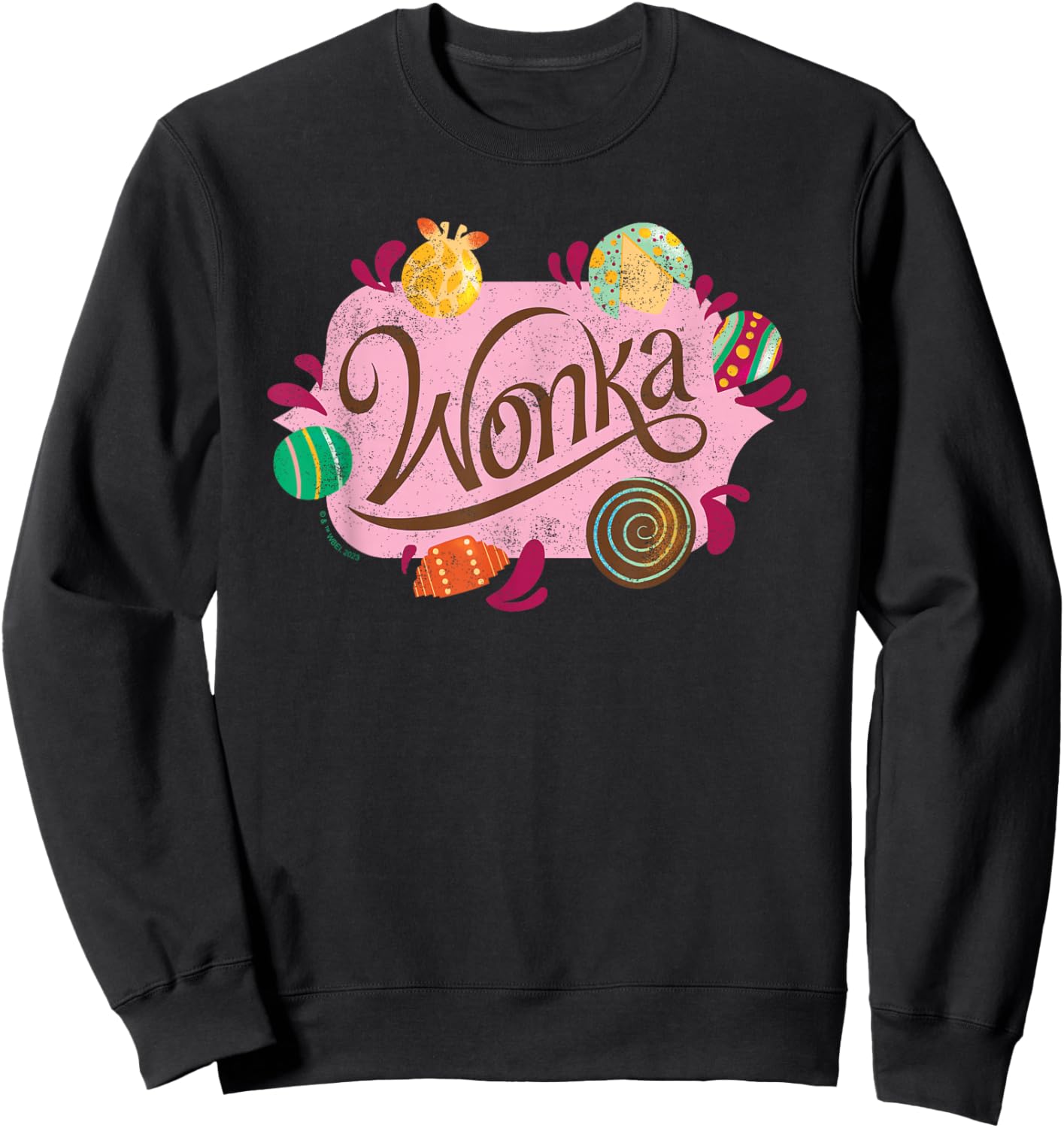 Wonka - Logo & Candy Sweatshirt - Sweatshirt | Black