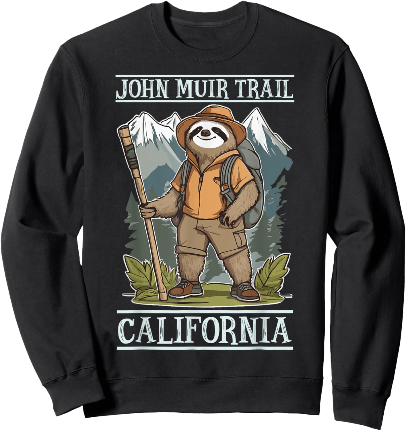 California Hiking Trail John Muir Trail Souvenir Nature Fan Sweatshirt - Sweatshirt | Black