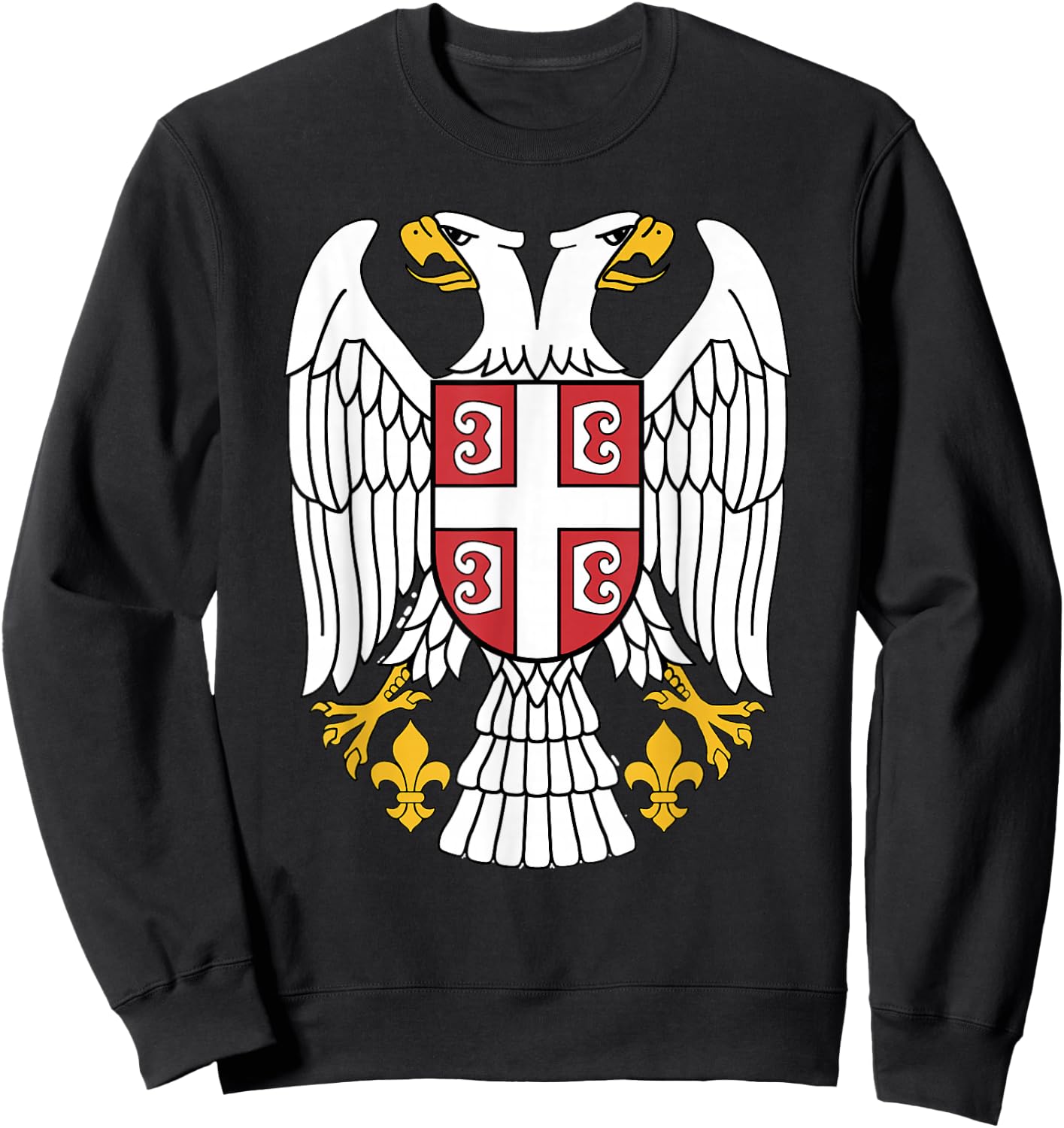 Serbian Eagle srpski Grb Emblem Serbia double-headed eagle Sweatshirt - Sweatshirt | Black