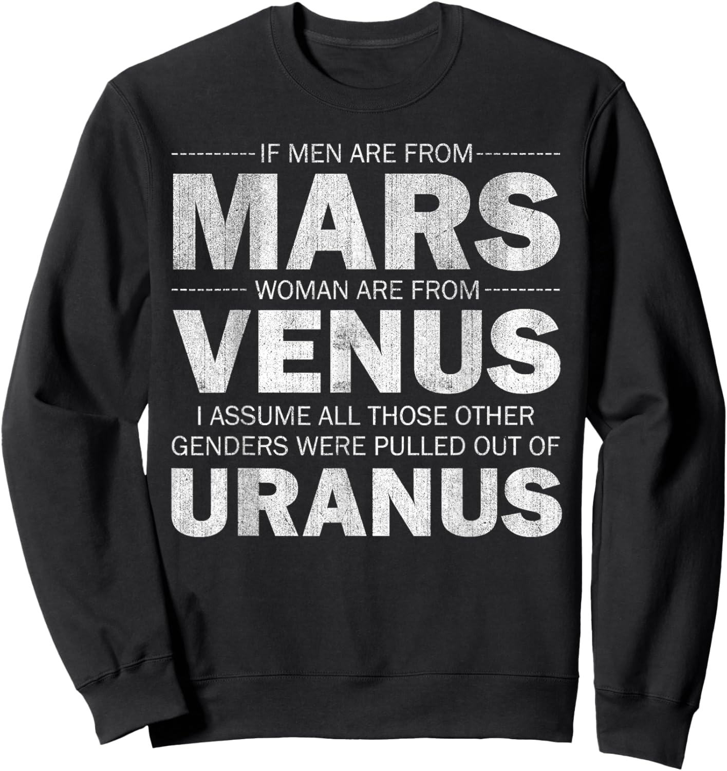If Men Are From Mars And Women From Venus Sweatshirt - Sweatshirt | Black