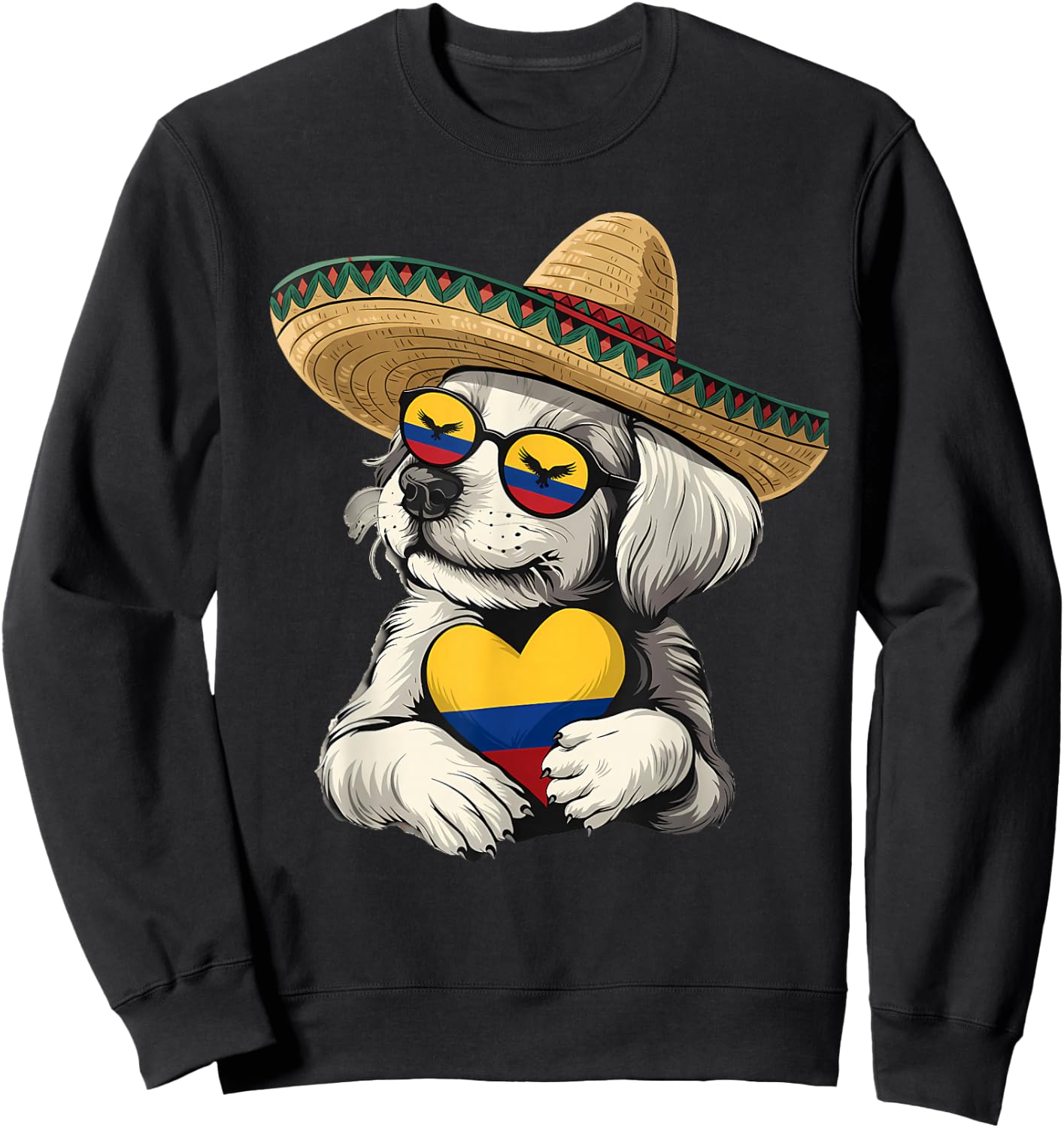 Colombia Flag Colombian Roots Colombian Pride Colombian Flag Sweatshirt - Sweatshirt | Black