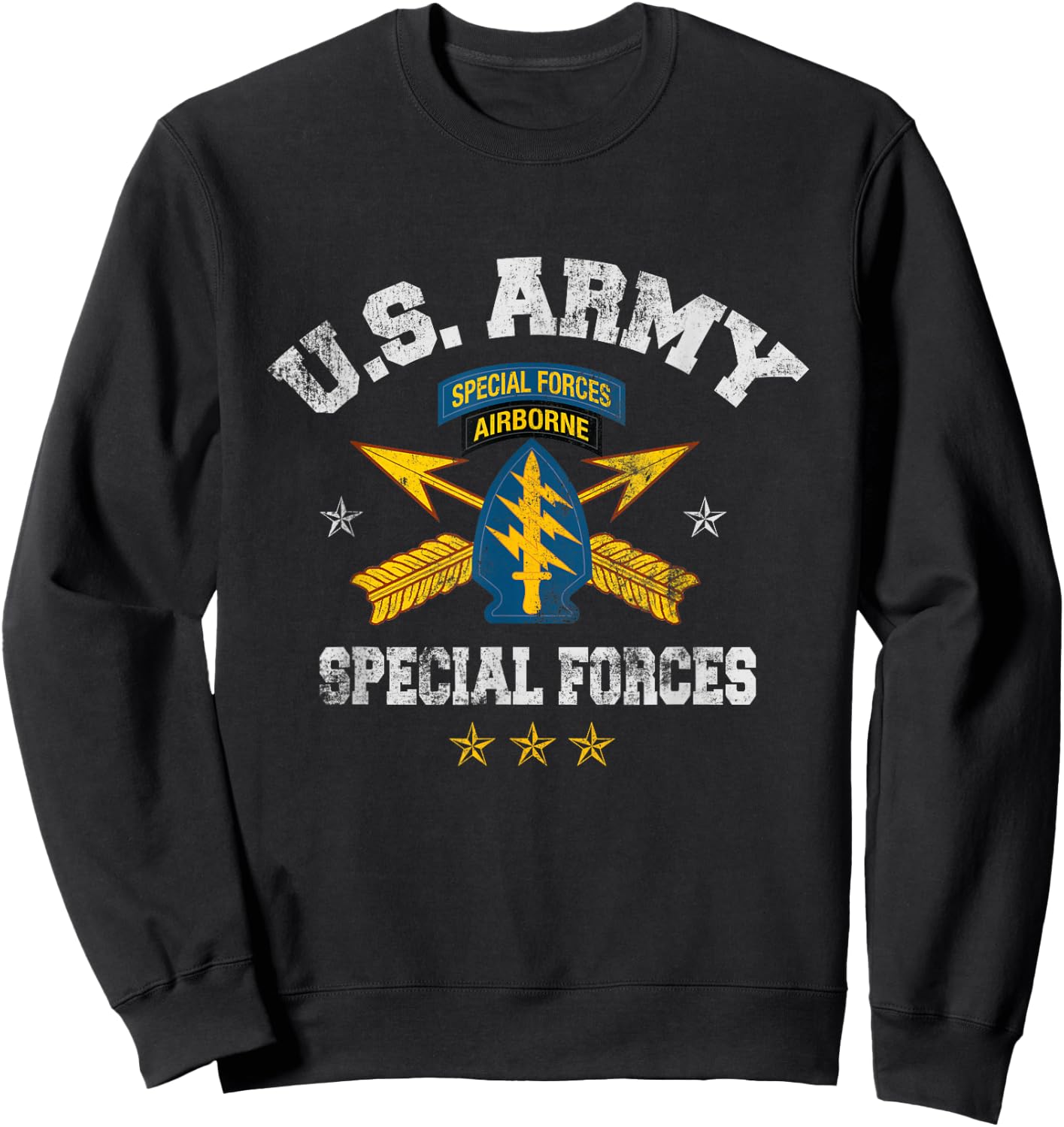 US Special Forces Group Airborne Veteran SFG 4th of July Men Sweatshirt - Sweatshirt | Black