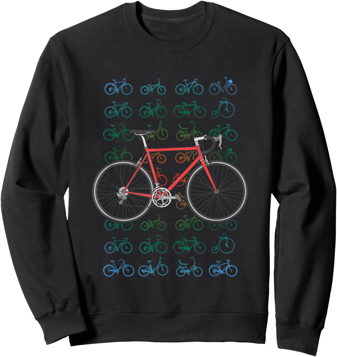 Road Bike Cycling Bicycle Cyclist Road Cyclist Sweatshirt - Sweatshirt | Black