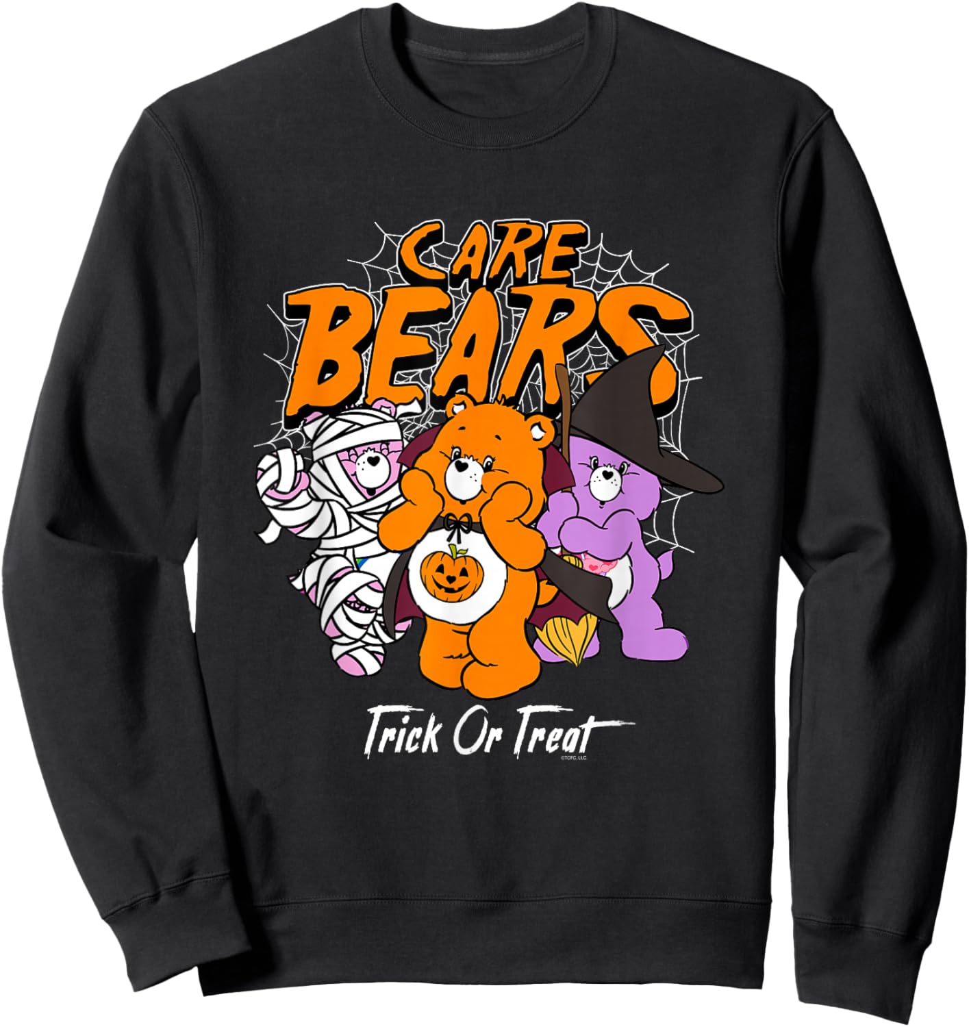 Care Bears Trick or Treat Costumed Bears Retro Cartoon Sweatshirt - Sweatshirt | Black