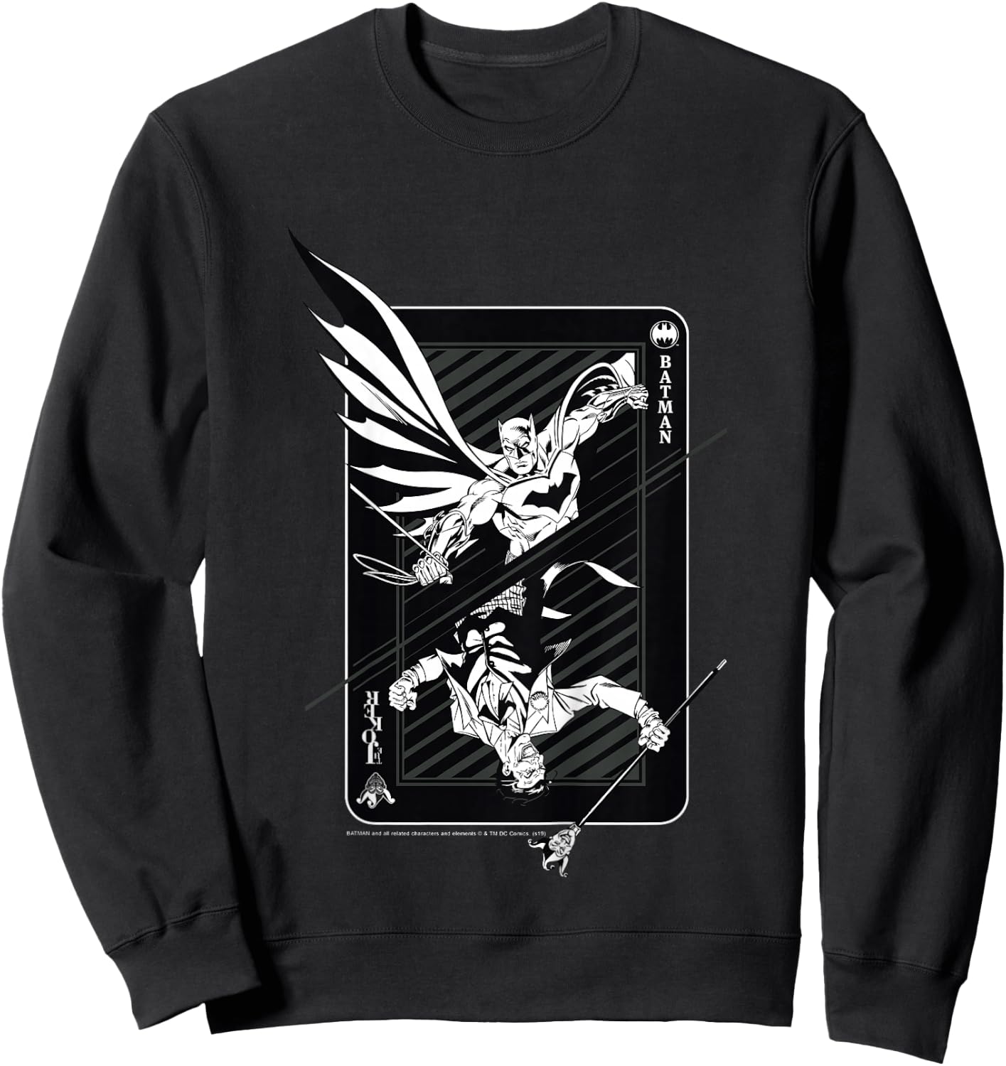 Kids DC Comics Batman And Joker Card Poster Sweatshirt - Sweatshirt | Black