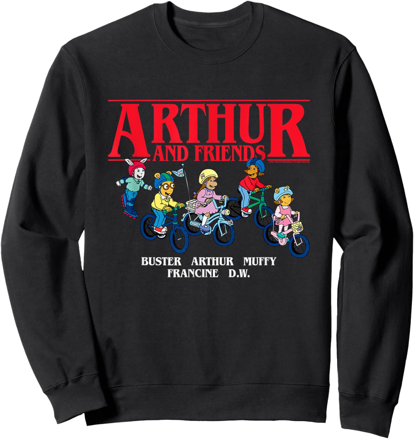 Arthur Arthur & Friends on Bikes Sweatshirt - Sweatshirt | Black